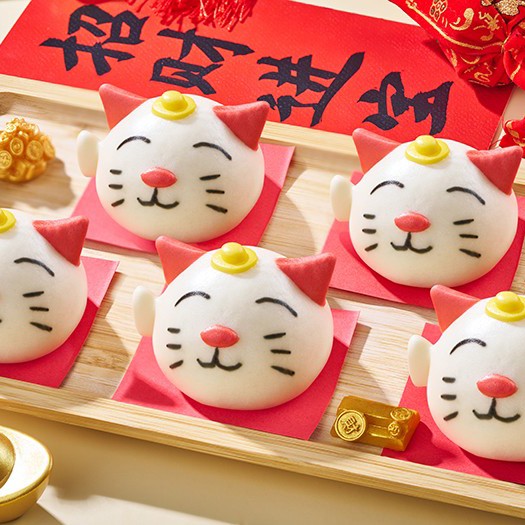 Qianwei 300G Meow Meow Lucky Cat Cartoon Pack (10 Bags)